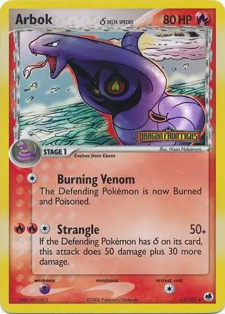 EX Dragon Frontiers Arbok #13/101 reverse holo