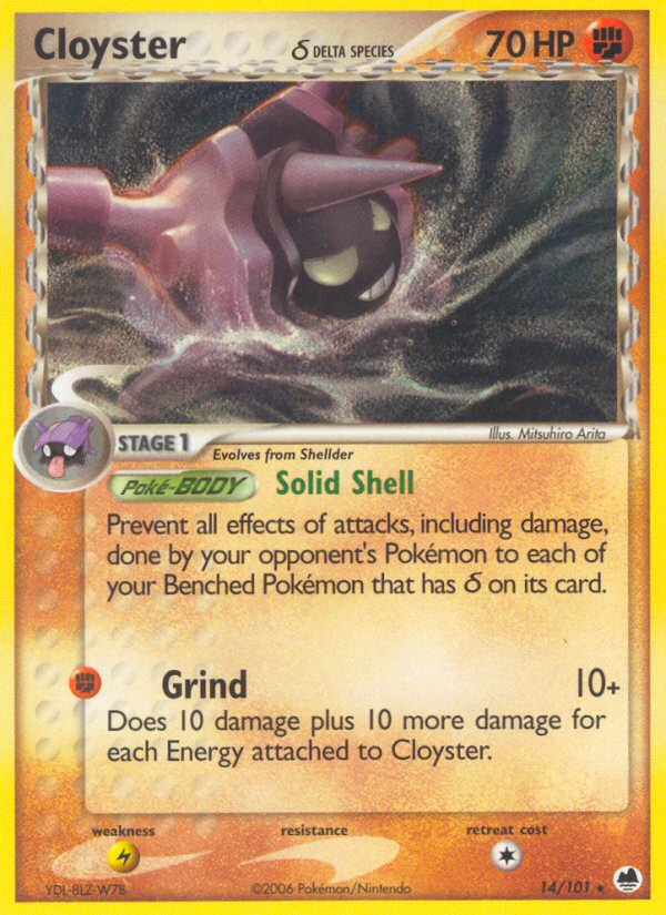 EX Dragon Frontiers Cloyster #14/101