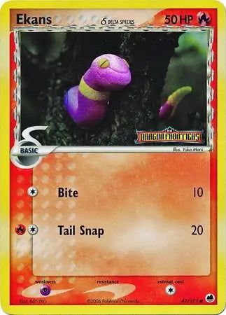EX Dragon Frontiers Ekans #47/101 reverse holo