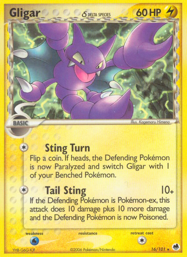 EX Dragon Frontiers Gligar #16/101