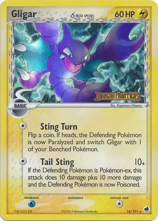 EX Dragon Frontiers Gligar #16/101 reverse holo