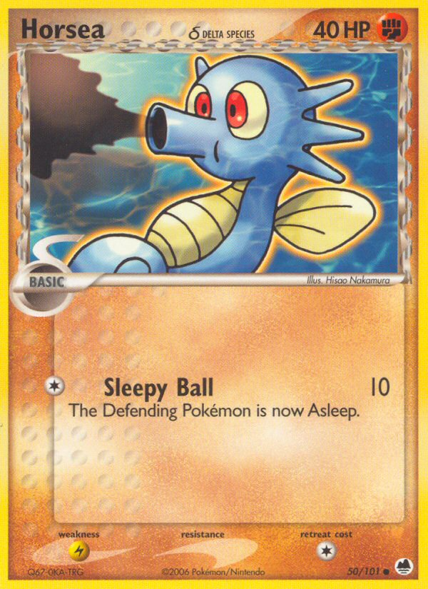 EX Dragon Frontiers Horsea (Alternate Art) #50/101