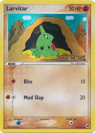EX Dragon Frontiers Larvitar #51/101 reverse holo