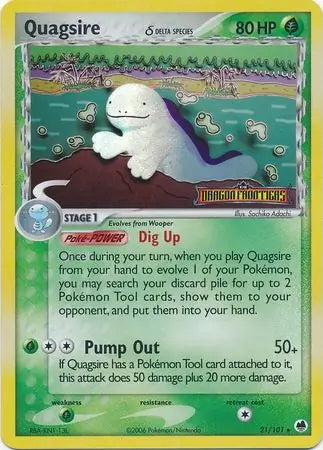 EX Dragon Frontiers Quagsire #21/101 reverse holo