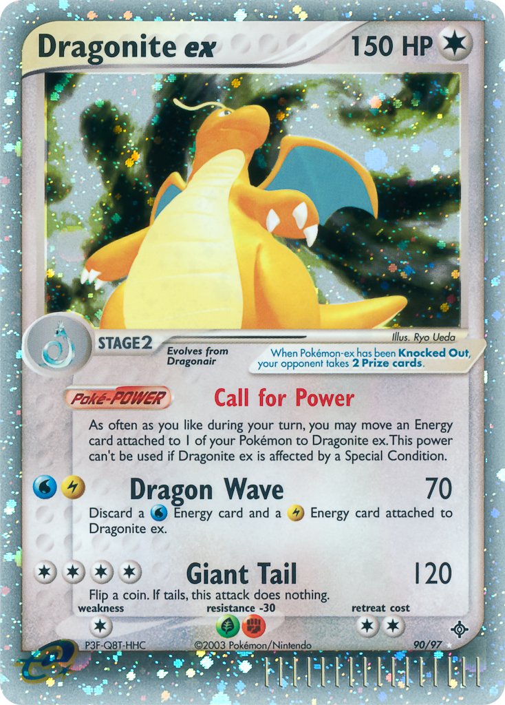 EX Dragon Holo Dragonite EX #90/97