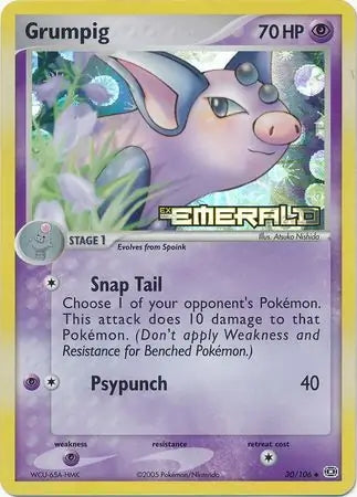 EX Emerald Grumpig #30/106 reverse holo