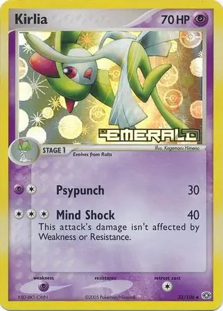 EX Emerald Kirlia #33/106 reverse holo