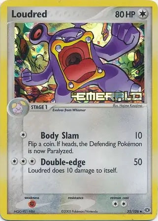 EX Emerald Loudred #35/106 reverse holo