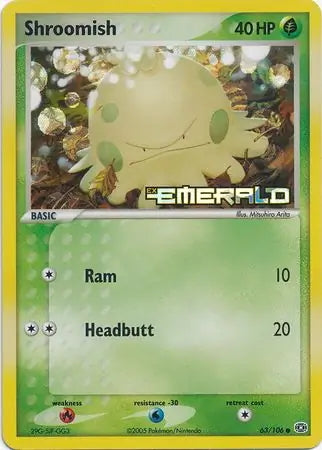 EX Emerald Shroomish #63/106 reverse holo