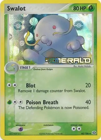 EX Emerald Swalot #40/106 reverse holo