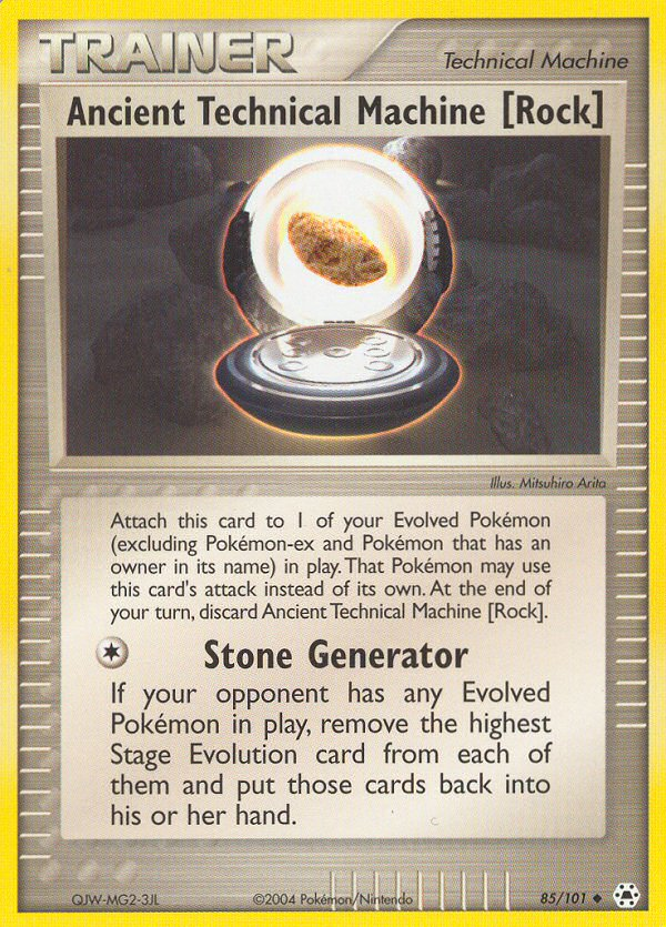 EX Hidden Legends Ancient Technical Machine Rock #85/101
