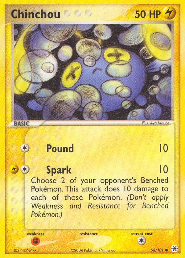 EX Hidden Legends Chinchou #56/101