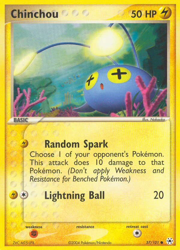 EX Hidden Legends Chinchou #57/101