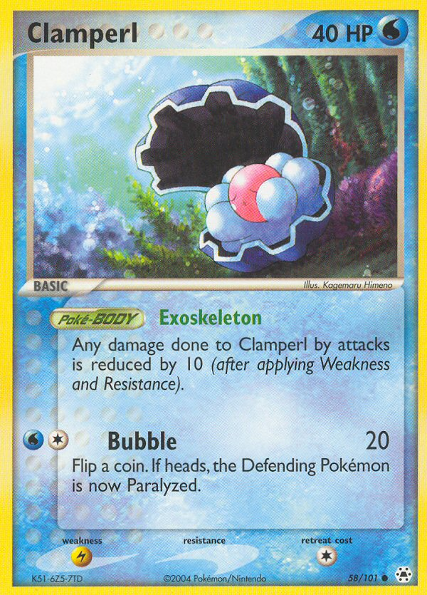 EX Hidden Legends Clamperl #58/101