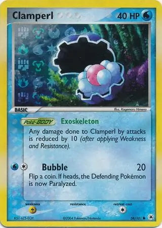 EX Hidden Legends Clamperl #58/101 reverse holo