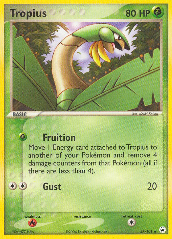 EX Hidden Legends Holo Tropius #27/101