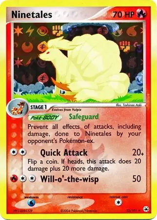 EX Hidden Legends Ninetails #22/101 reverse holo