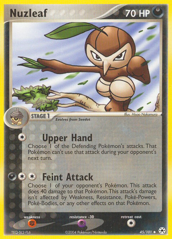 EX Hidden Legends Nuzleaf #45/101