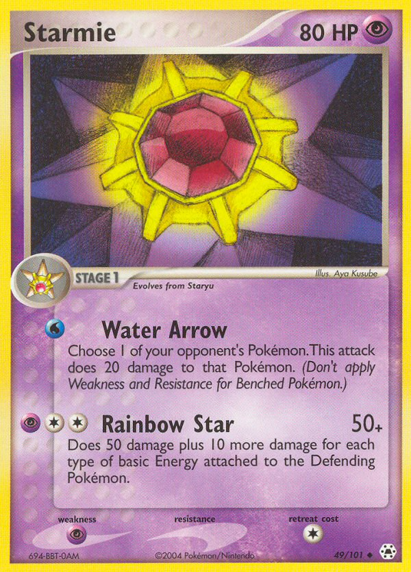 EX Hidden Legends Starmie #49/101