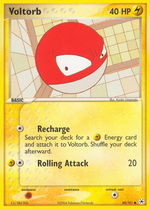 EX Hidden Legends Voltorb #80/101