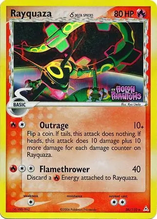 EX Holon Phantoms Rayquaza #26/110 reverse holo
