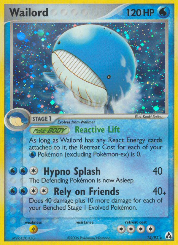EX Legend Maker Holo Wailord #14/92