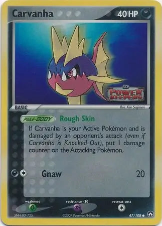 EX Power Keepers Carvanha #47/108 reverse holo