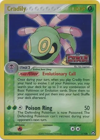 EX Power Keepers Cradily #7/108 reverse holo