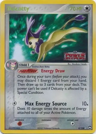 EX Power Keepers Delcatty #8/108 reverse holo
