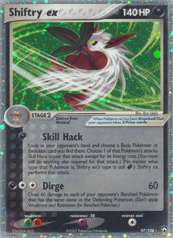 EX Power Keepers Holo Shiftry ex #97/108