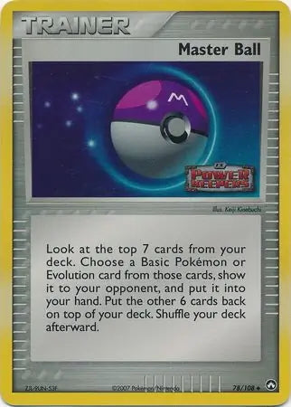 EX Power Keepers Master Ball #78/108 reverse holo