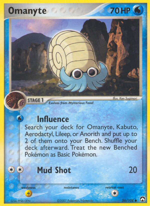 EX Power Keepers Omanyte #56/108