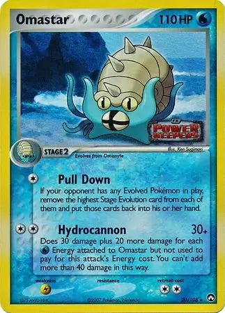 EX Power Keepers Omastar #20/108 reverse holo