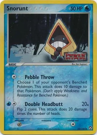 EX Power Keepers Snorunt #64/108 reverse holo