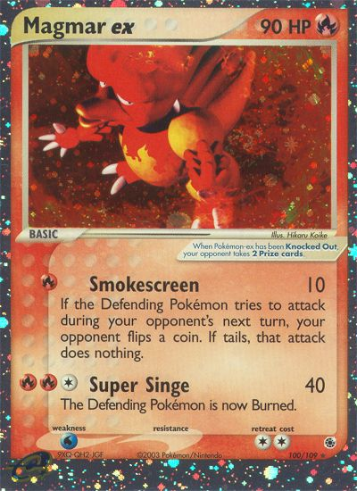 EX Ruby&Sapphire Holo Magmar EX #100/109