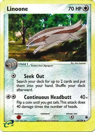 EX Ruby&Sapphire Linoone #38/109 reverse holo