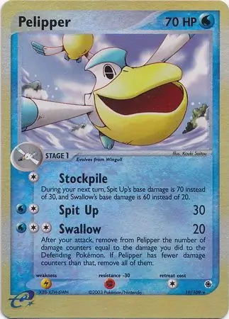 EX Ruby&Sapphire Pelipper #19/109 reverse holo