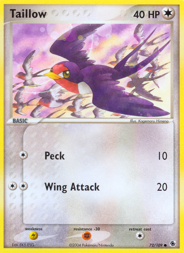 EX Ruby&Sapphire Taillow #72/109