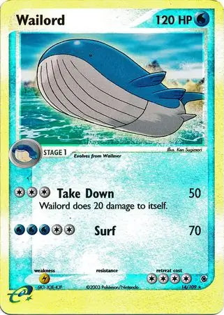 EX Ruby&Sapphire Wailord 14/109 reverse holo