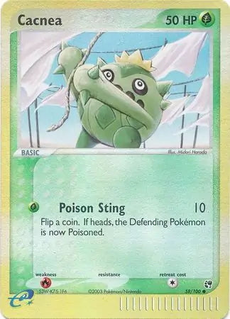 EX Sandstorm Cacnea #58/100 reverse holo