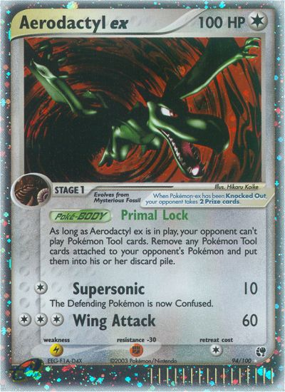 EX Sandstorm Holo Aerodactyl EX #94/100