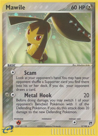 EX Sandstorm Holo Mawile #9/100
