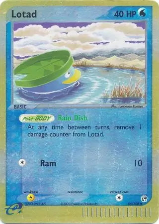 EX Sandstorm Lotad #66/100 reverse holo