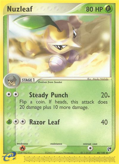 EX Sandstorm Nuzleaf #48/100