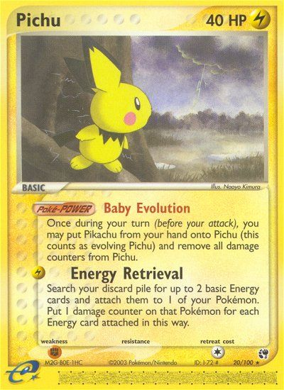 EX Sandstorm Pichu #20/100