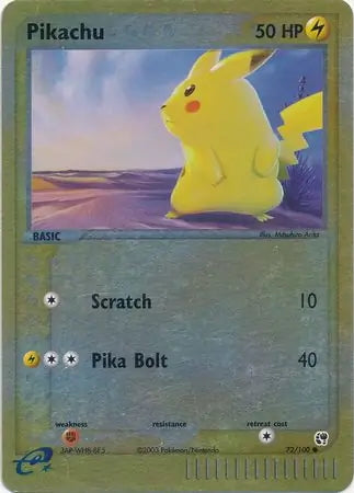 EX Sandstorm Pikachu #72/100 reverse holo