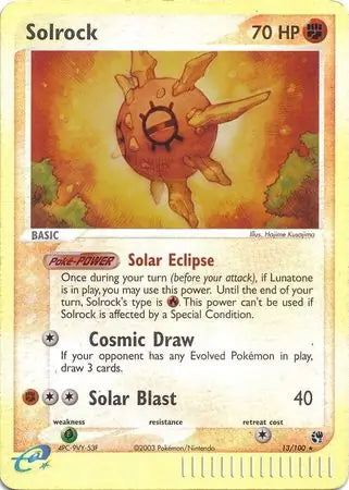 EX Sandstorm Solrock #13/100 reverse holo