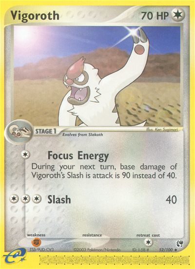 EX Sandstorm Vigoroth #52/100