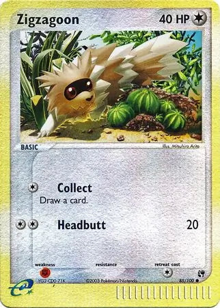 EX Sandstorm Zigzagoon #85/100 reverse holo