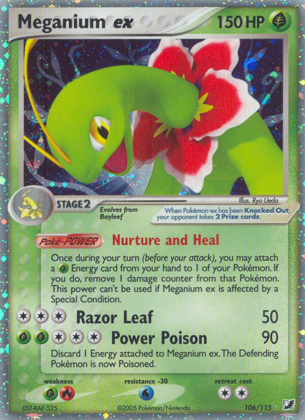 EX Unseen Forces Holo Meganium ex #106/115